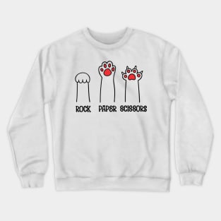 Rock Paper Scissors-Red Crewneck Sweatshirt